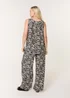 Blue Vanilla Black Leaf Print Vest and Trouser Set - S/M Image 4