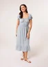 Blue Vanilla Blue Puff Sleeve Shirred Panel Dress - S Image 1