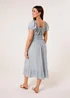Blue Vanilla Blue Puff Sleeve Shirred Panel Dress - S Image 4