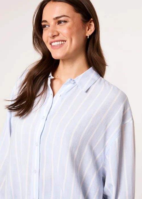 Blue Vanilla Blue Oversized Shirt - One Size Image 3