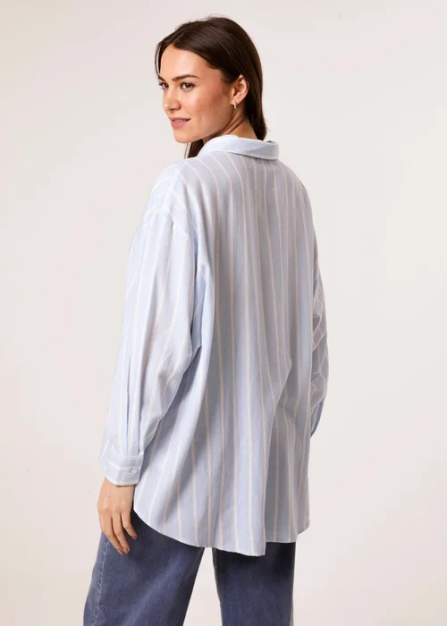 Blue Vanilla Blue Oversized Shirt - One Size Image 4