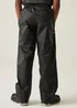 Regatta Kids Pack It Black Waterproof Breathable Isolite Overtrousers (2-14 yrs) - Age 7-8 Years Image 2