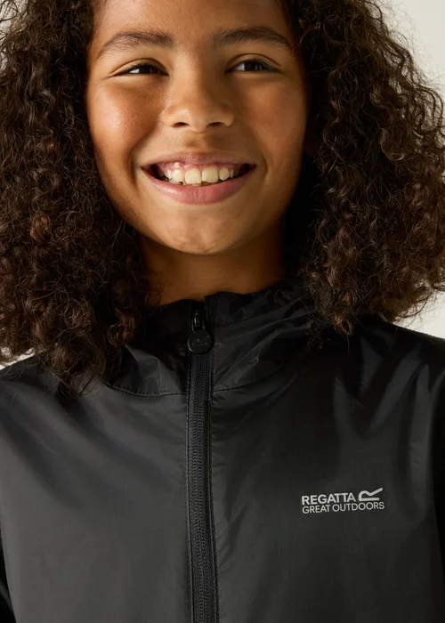 Regatta Black Kids Pack-It III Waterproof Breathable Isolite Jacket (3-16 Years) - Age 3-4 Years Image 4