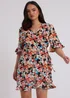 Urban Bliss Red Bucks Floral Wrap Dress - 12 Image 3