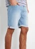 Threadbare Light Blue Edmonton Turn Up Denim Shorts - 36/L32 Image 4