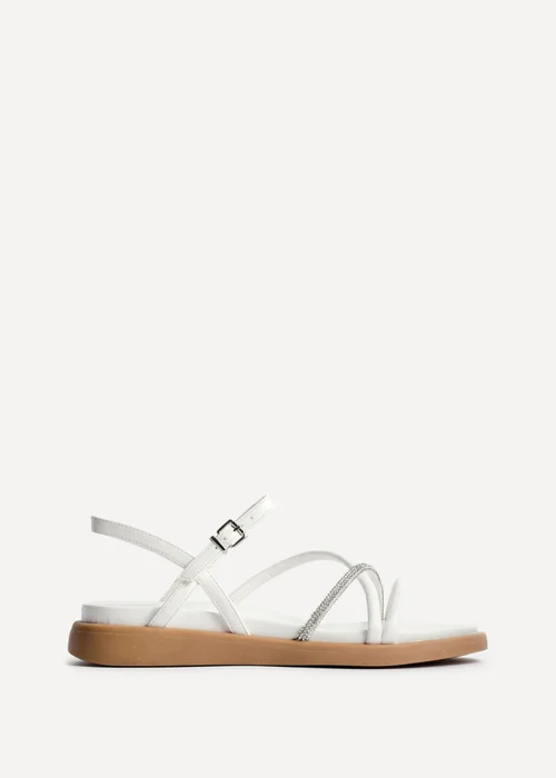 Linzi Spark White Strappy Footbed Sandal - Size 8 Image 2