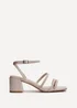 Linzi Hariette Sand Faux Leather Plaited Block Heeled Sandals - Size 7 Image 2
