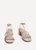 Linzi Hariette Sand Faux Leather Plaited Block Heeled Sandals - Size 7 Image 3