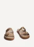 Linzi Miko Taupe Nubuck Flat Sandal - Size 6 Image 3