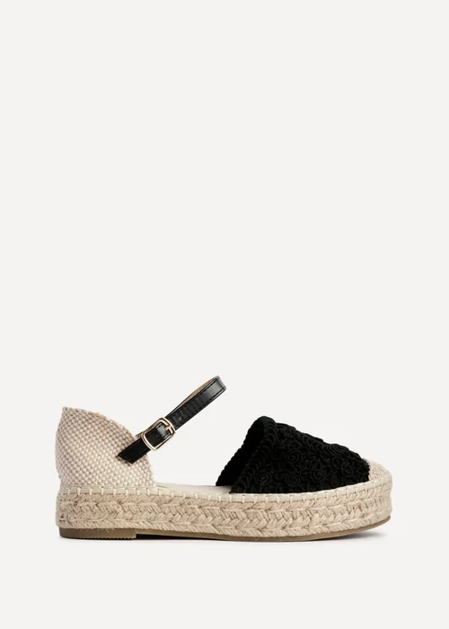 Linzi Adelina Black Woven Two Part Espadrille Sandal - Size 8 Image 2