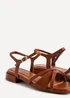 Linzi Zenna Tan Faux Leather Strappy Low Block Heeled Sandal - Size 7 Image 5