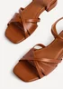 Linzi Zenna Tan Faux Leather Strappy Low Block Heeled Sandal - Size 7 Image 4