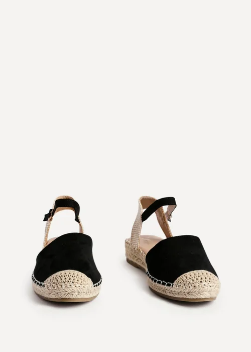 Linzi Neroli Black Suede Closed Toe Espadrille Flatform Sandal - Size 5 Image 3