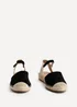 Linzi Neroli Black Suede Closed Toe Espadrille Flatform Sandal - Size 5 Image 3