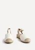 Linzi Neroli White Faux Leather Closed Toe Espadrille Flatform Sandal - Size 7 Image 3