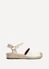 Linzi Neroli White Faux Leather Closed Toe Espadrille Flatform Sandal - Size 7 Image 2