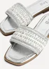 Linzi Fernanda Silver Embellished Slip On Sandals - Size 3 Image 5