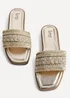 Linzi Fernanda Gold Embellished Slip On Sandals - Size 3 Image 5