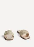 Linzi Fernanda Gold Embellished Slip On Sandals - Size 3 Image 3