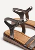 Linzi Isabel Grey Faux Leather Two Part Sandal - Size 7 Image 5
