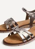 Linzi Isabel Grey Faux Leather Two Part Sandal - Size 7 Image 4