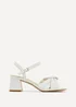 Linzi Charlotte White Faux Leather Block Heeled Sandal - Size 7 Image 2