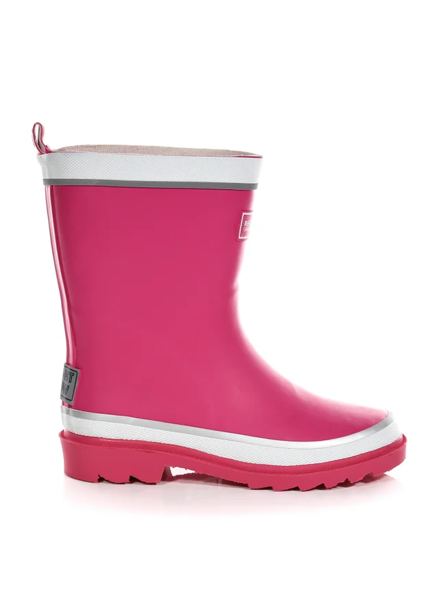 Regatta Rose Pink Kids Foxfire Reflective Wellies