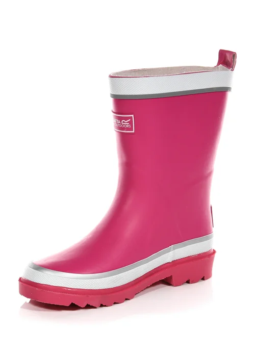 Regatta Rose Pink Kids Foxfire Reflective Wellies - Size 11 Infants Footwear Image 4