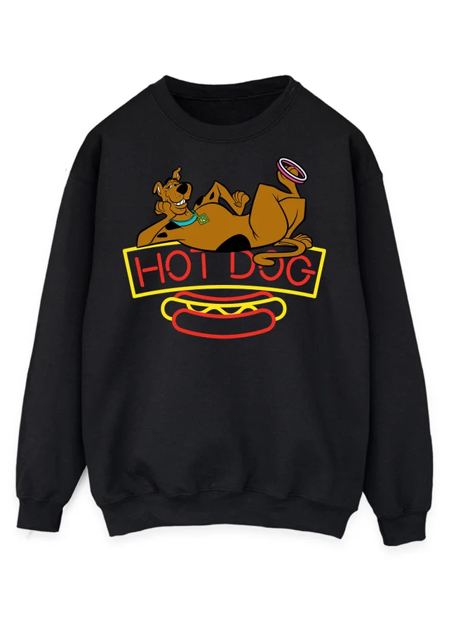 Spiral Galaxy Scooby Doo Hot Dog Black Sweatshirt