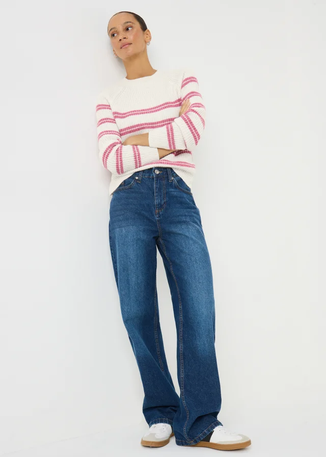 Raspberry Stripe Jumper