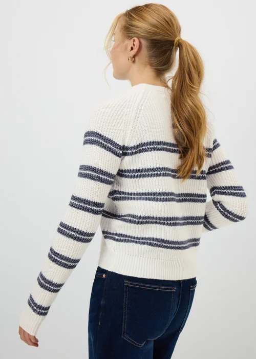 Navy Stripe Knitted Jumper - XS Image 3