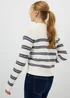 Navy Stripe Knitted Jumper - XS Image 3