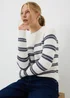 Navy Stripe Knitted Jumper - XS Image 1