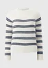 Navy Stripe Knitted Jumper - XS Image 4