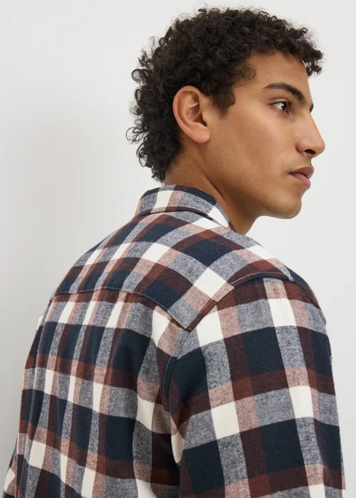 Brown Long Sleeve Check Shirt - Small Image 3