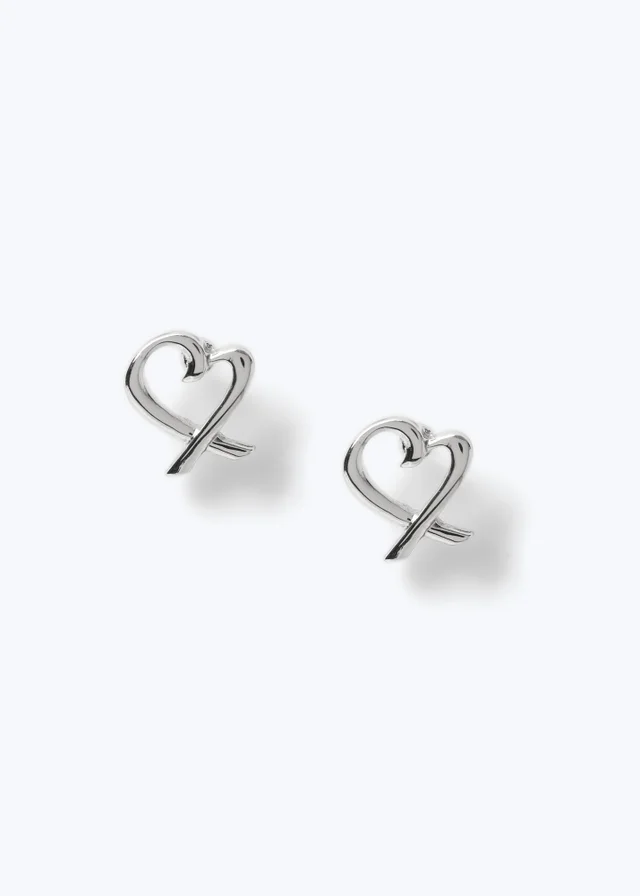 Muse Silver Heart Earrings