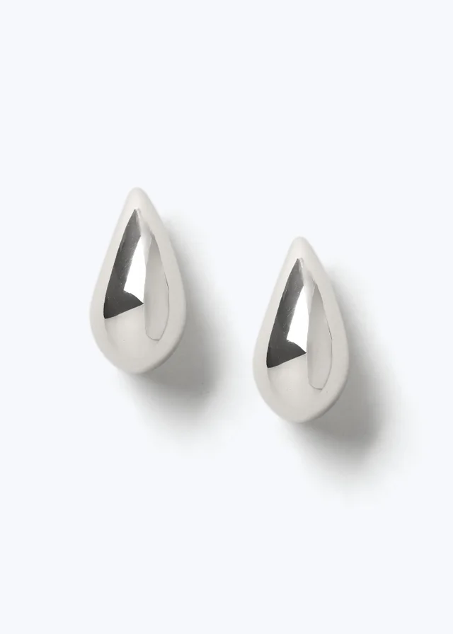 Muse Silver Chunky Graduated Domed Earrings
