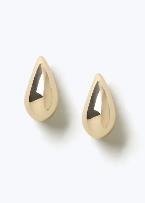 Muse Gold Chunky Graduated Domed Earrings - One Size Image 1