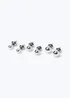 Muse 3 Pack Silver Ball Stud Earrings - One Size Image 2