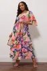 Yours London Curve Pink Floral Print Tiered Maxi Dress - 22 Image 3