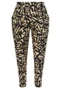 Yours Curve Natural Brown Abstract Print Harem Trousers - 14 Image 5