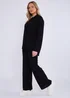 Gini London Black Textured Oversized Long Sleeves Shirt - Small/Medium Image 4