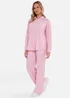 Gini London Pink Textured Oversized Long Sleeves Shirt - M/L Image 4