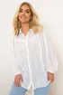 YOURS Curve White Embroidered Shirt - Size 26-28 Image 1