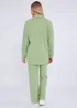 Gini London Sage Green Textured Oversized Long Sleeves Shirt - S/M Image 2