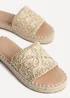 Linzi Savvy Gold Woven Flat Slider Sandal - Size 6 Image 5