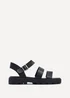 Linzi Ramona Black Faux Leather Gladiator Style Two Strap Sandal - Size 6 Image 2