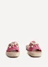 Linzi Seaside Pink Raffia Shell Embellished Flat Slider - Size 8 Image 3