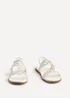 Linzi Galia White Faux Leather Handwoven Flat Sandals - Size 7 Adults Footwear Image 3