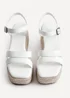 Linzi Contour White Faux Leather Flatform Two Part Sandal - 2B1 Image 5